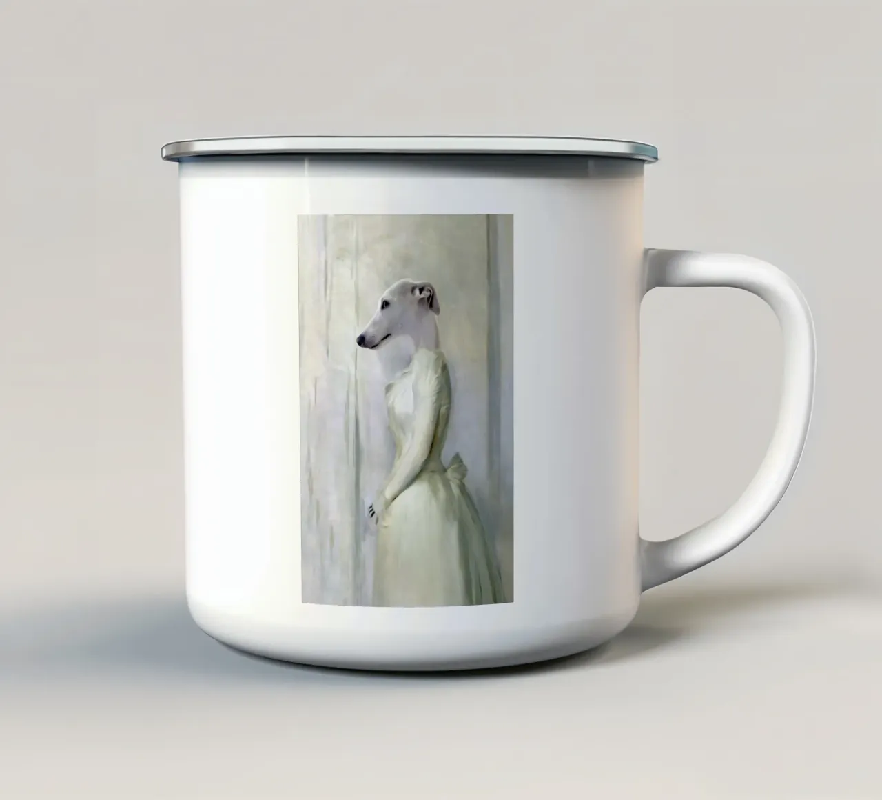 Graceful Olive tazza in smalto da Tein Lucasson