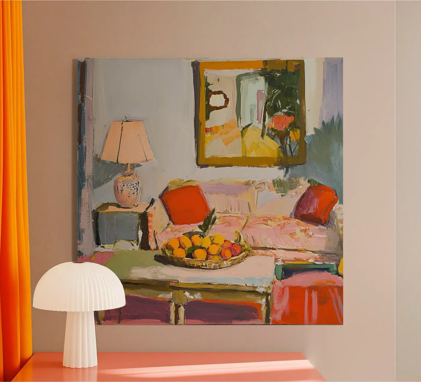 Cosy interior acryl van Nikis Art Studio