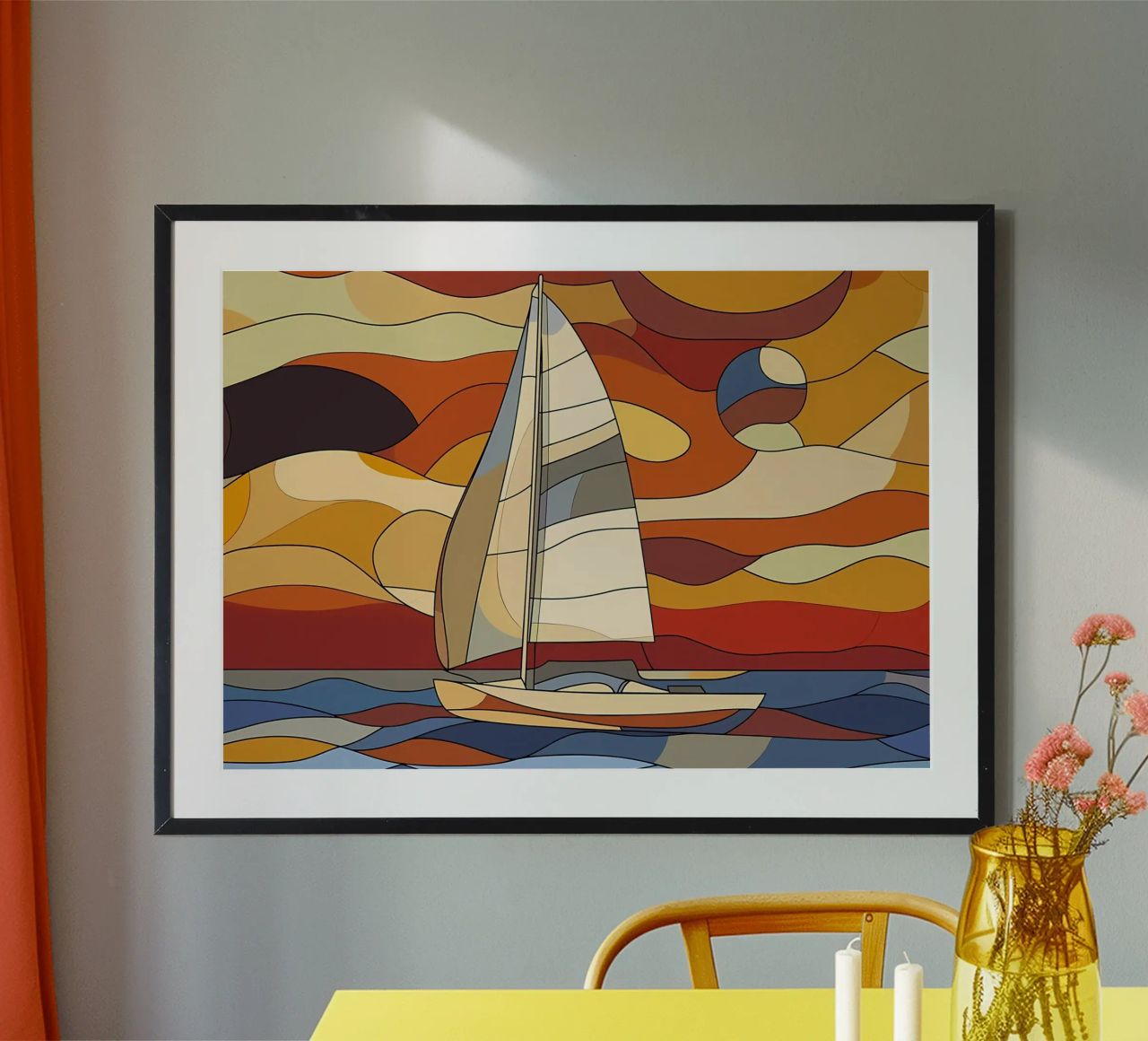 Sailboat Sunset poster by Caeson