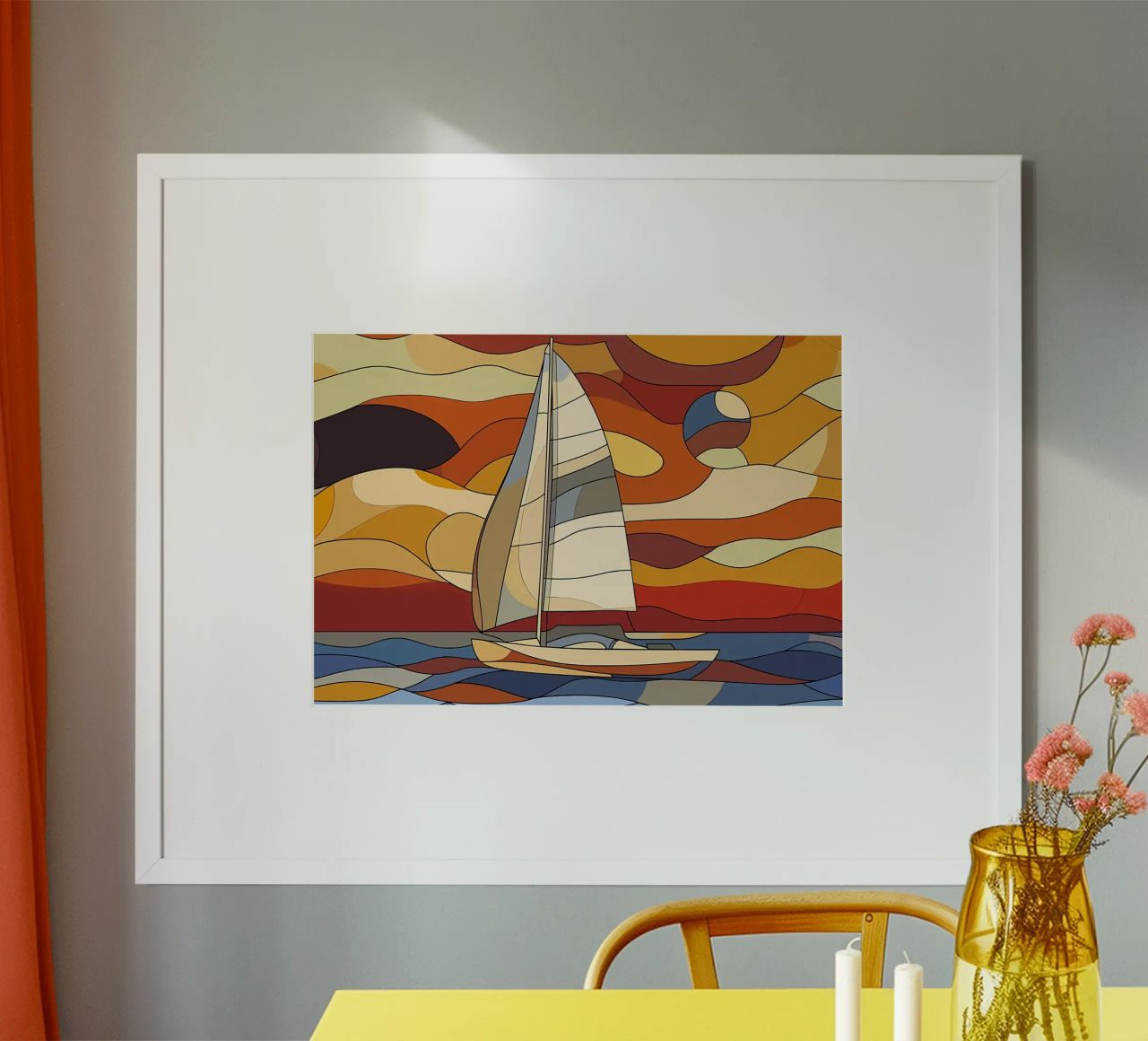 Sailboat Sunset poster by Caeson