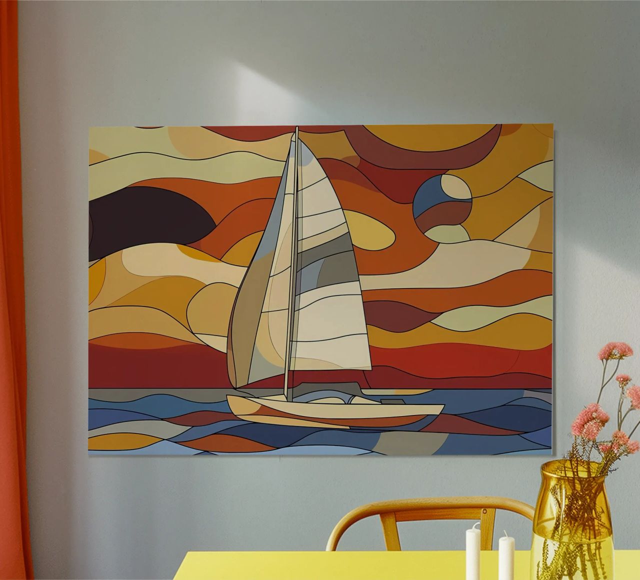Sailboat Sunset poster by Caeson