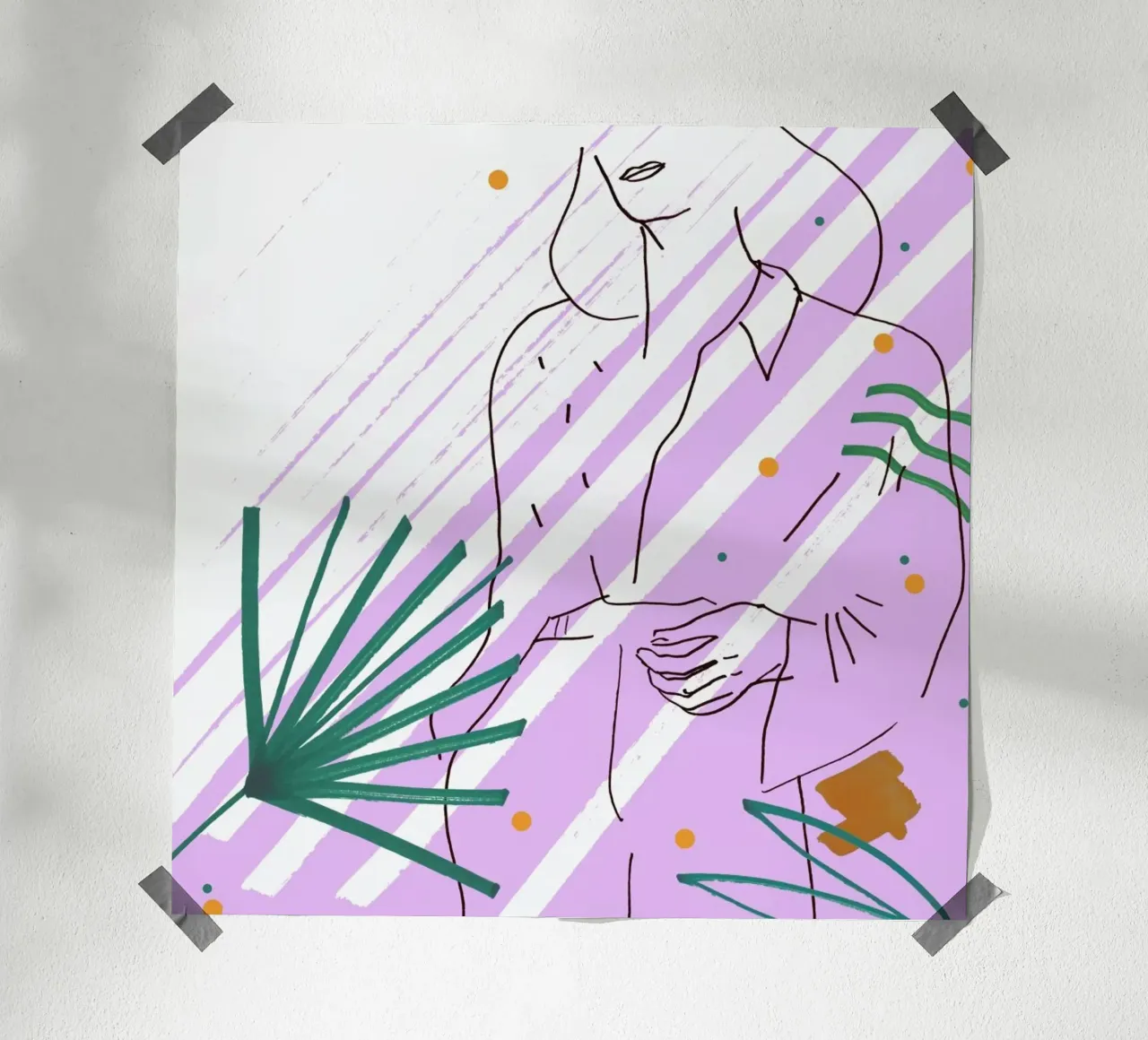 Purple poster con telaio in alluminio da Liga Kitchen