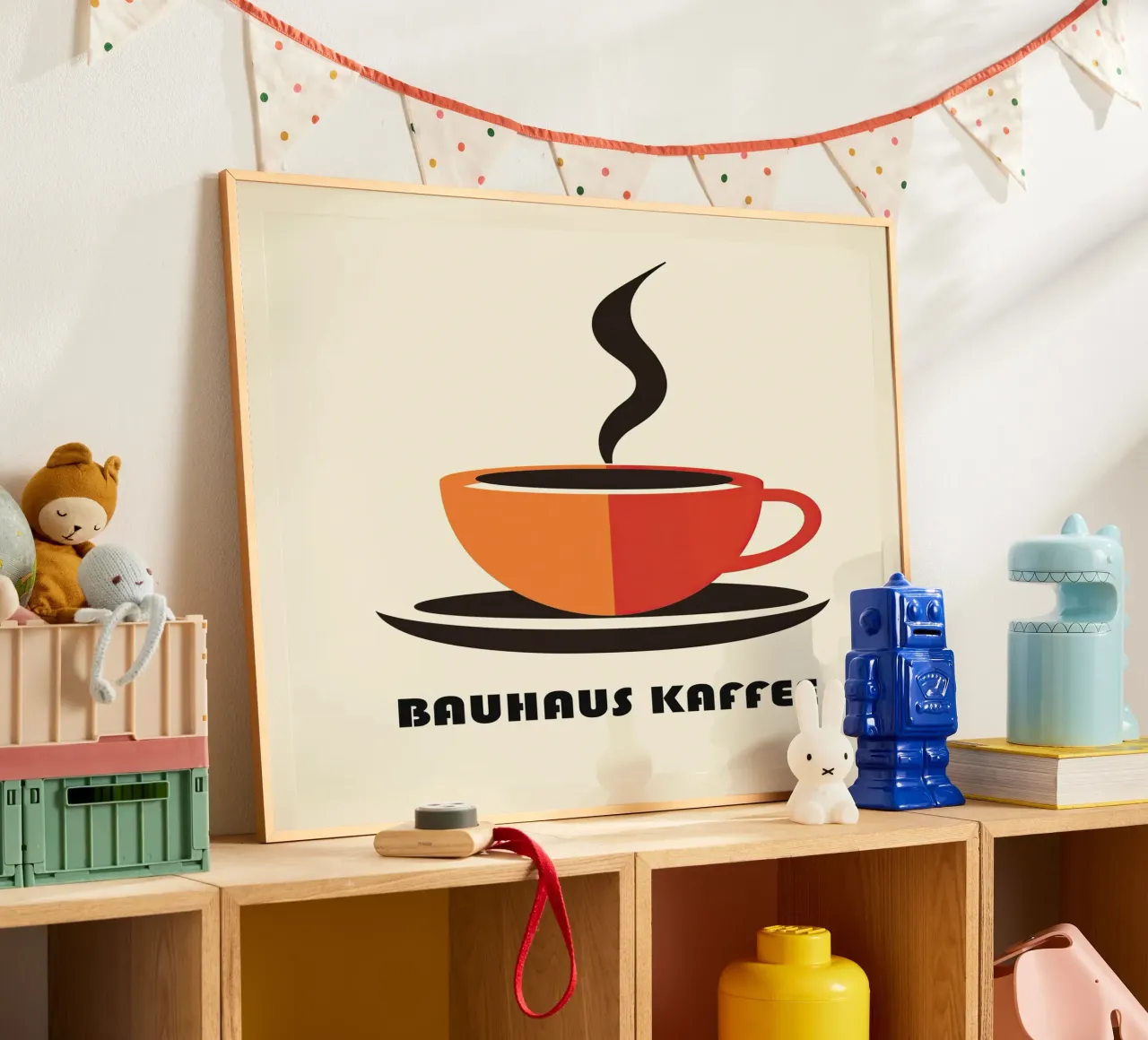 Caffè Bauhaus - Poster di design poster con telaio in alluminio da Autofocus