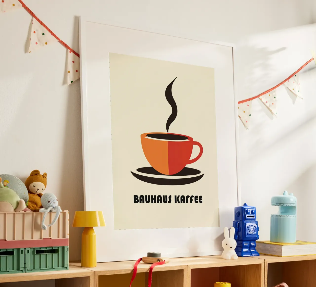 Caffè Bauhaus - Poster di design poster con telaio in alluminio da Autofocus