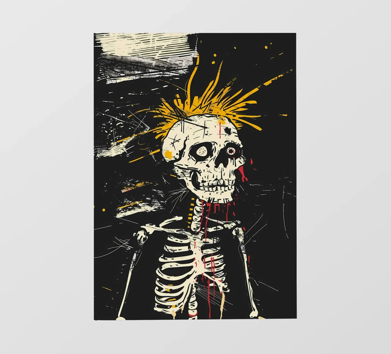 Scheletro Punk Skull pellicola backlit da Caeson