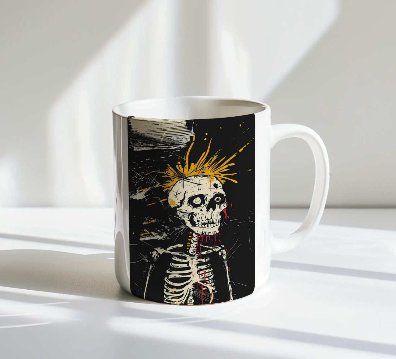 Scheletro Punk Skull tazza in ceramica da Caeson