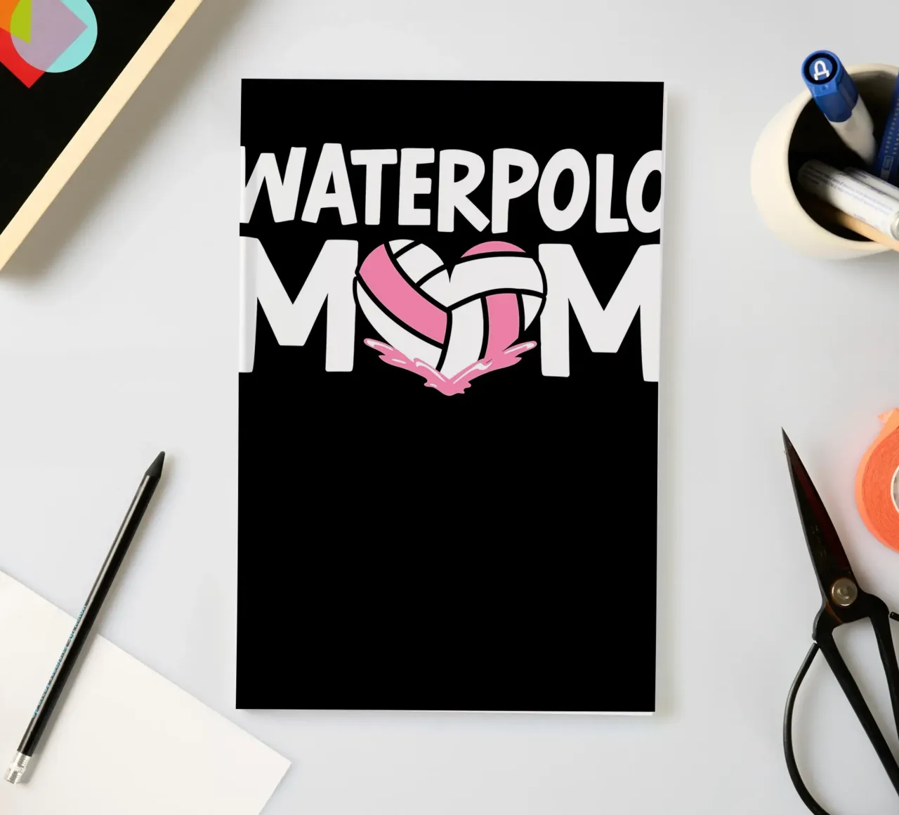 Water Polo saying Fathers notebook by Stylianos
