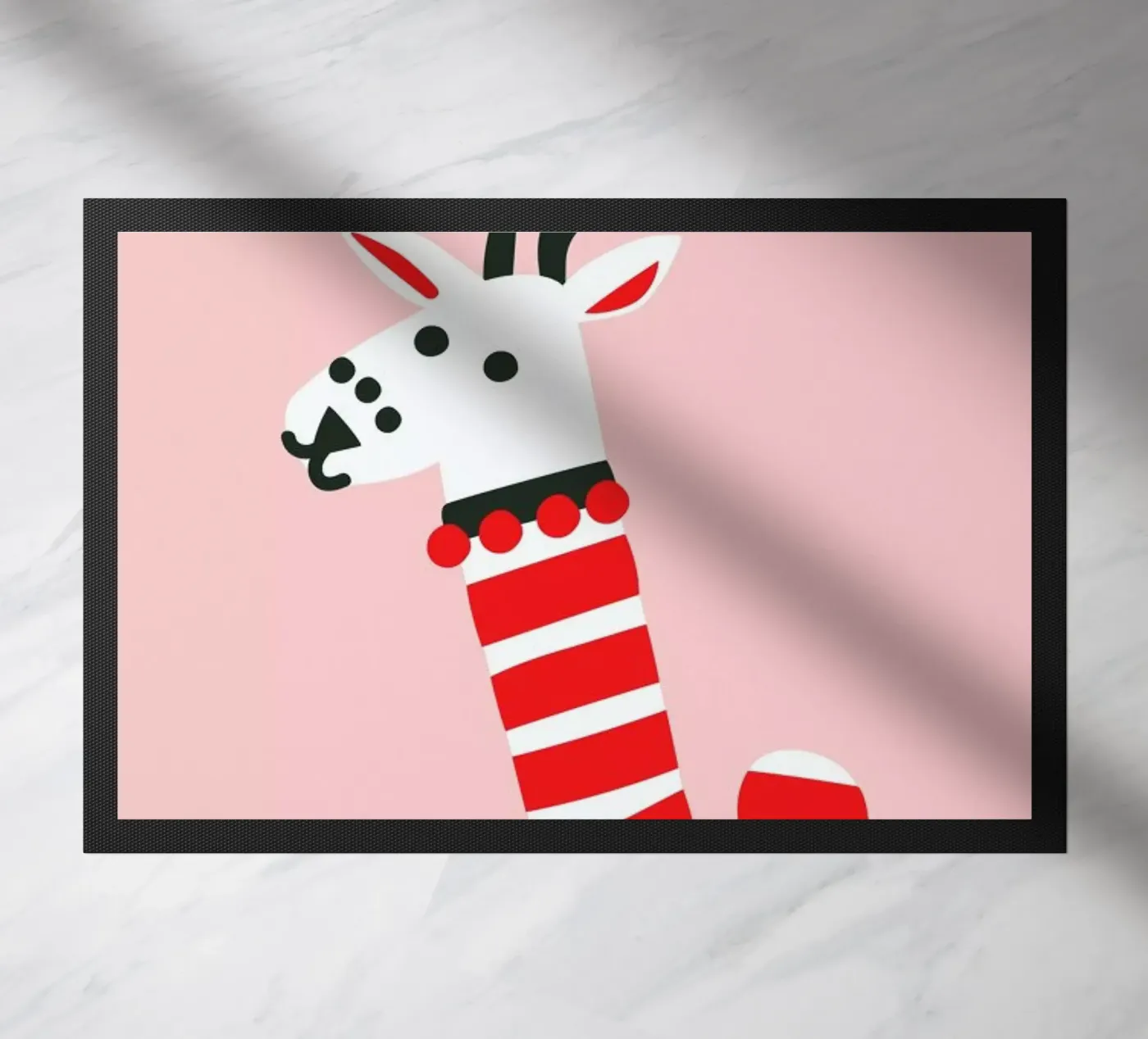 Peppermint Deer doormat by Mariery Young