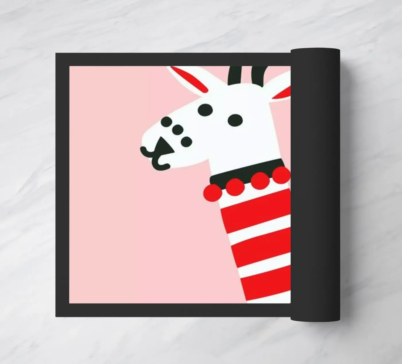Peppermint Deer doormat by Mariery Young