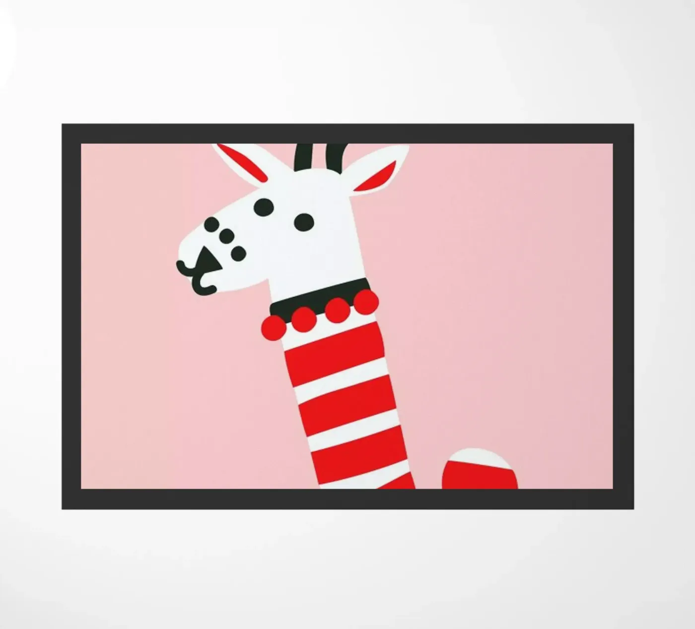Peppermint Deer doormat by Mariery Young