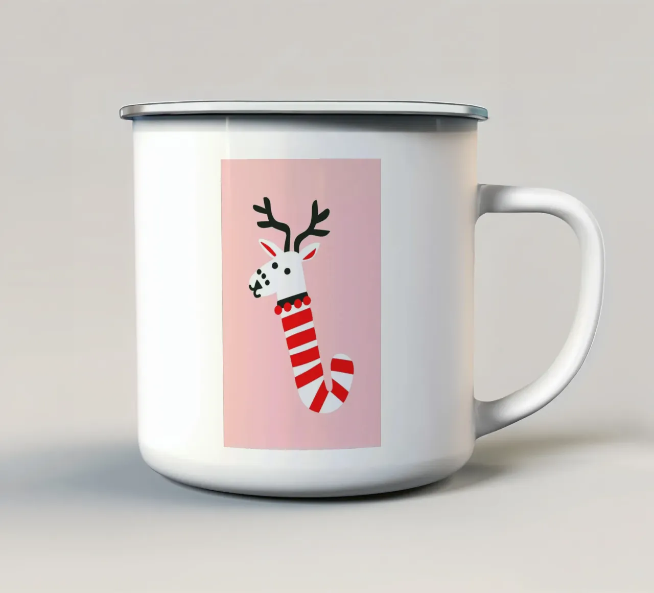 Peppermint Deer tazza in smalto da Mariery Young