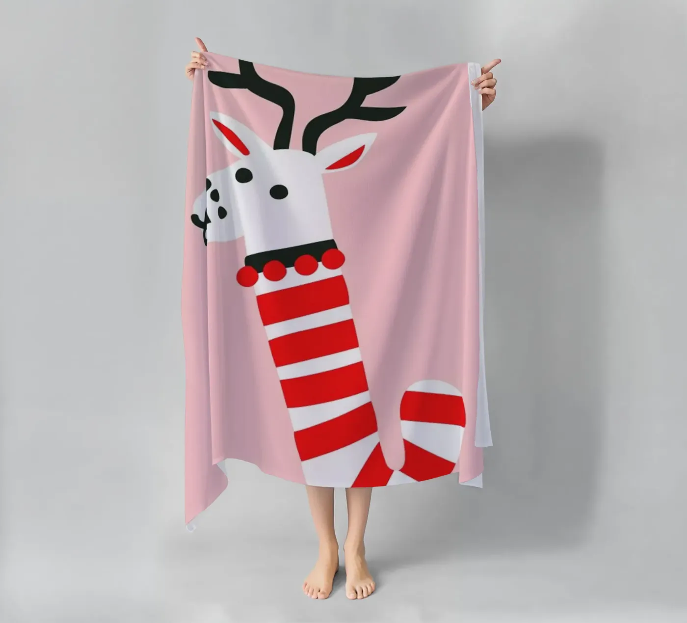 Peppermint Deer Strandtuch von Mariery Young