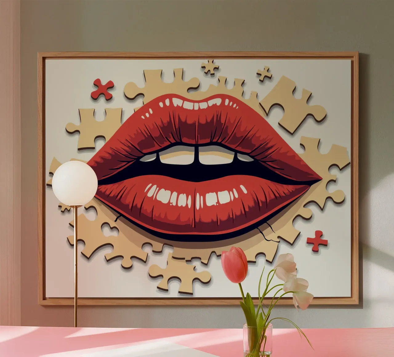Labbra a puzzle alluminio dibond da artdesign1985