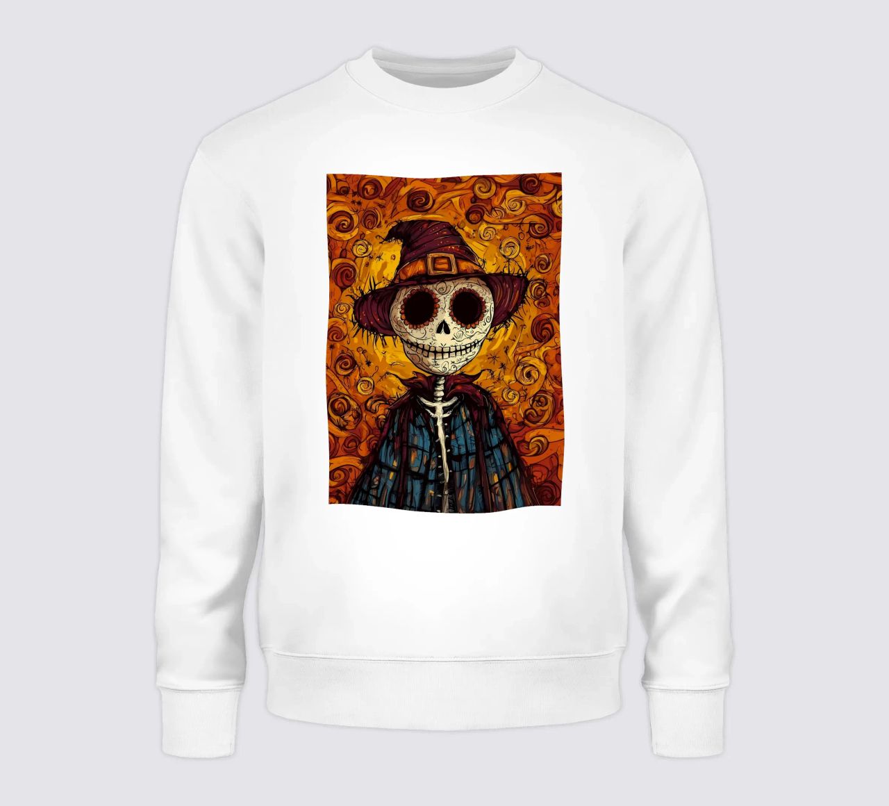 Espantapájaros Día de los Muertos sudadera de Caeson