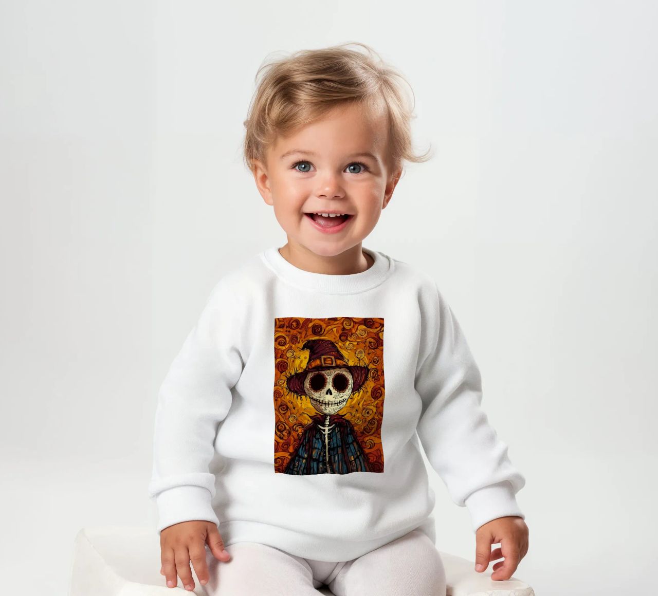 Espantapájaros Día de los Muertos sudadera de bebé de Caeson