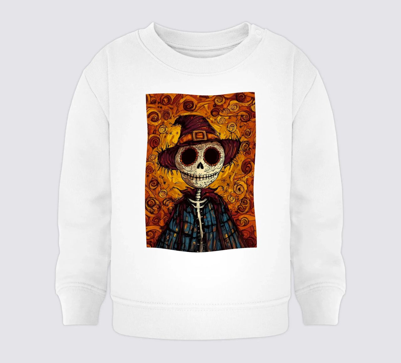 Espantapájaros Día de los Muertos sudadera de bebé de Caeson