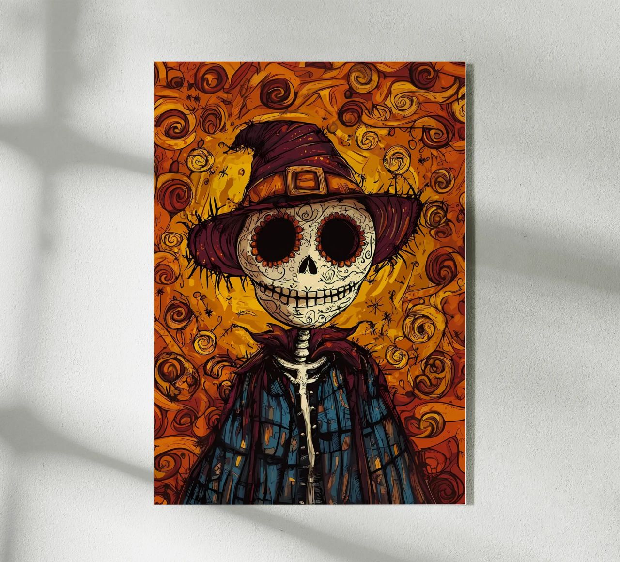 Espantapájaros Día de los Muertos metacrilato de Caeson