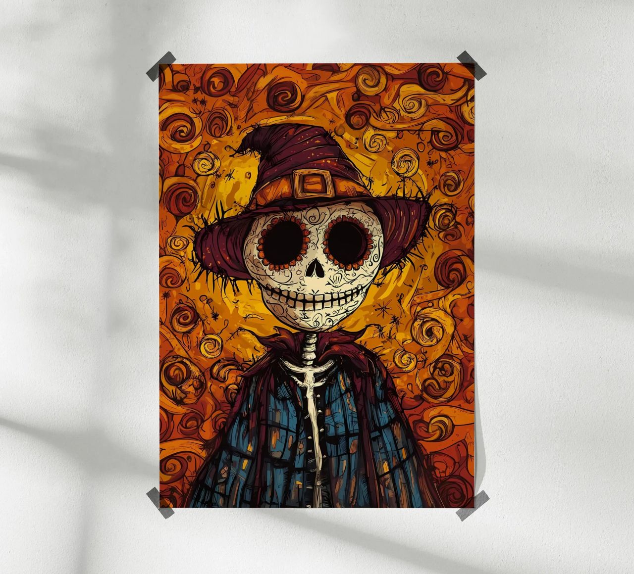 Espantapájaros Día de los Muertos hahnemühle de Caeson