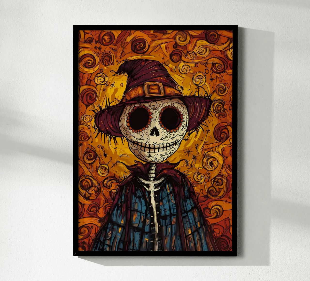 Espantapájaros Día de los Muertos hahnemühle de Caeson