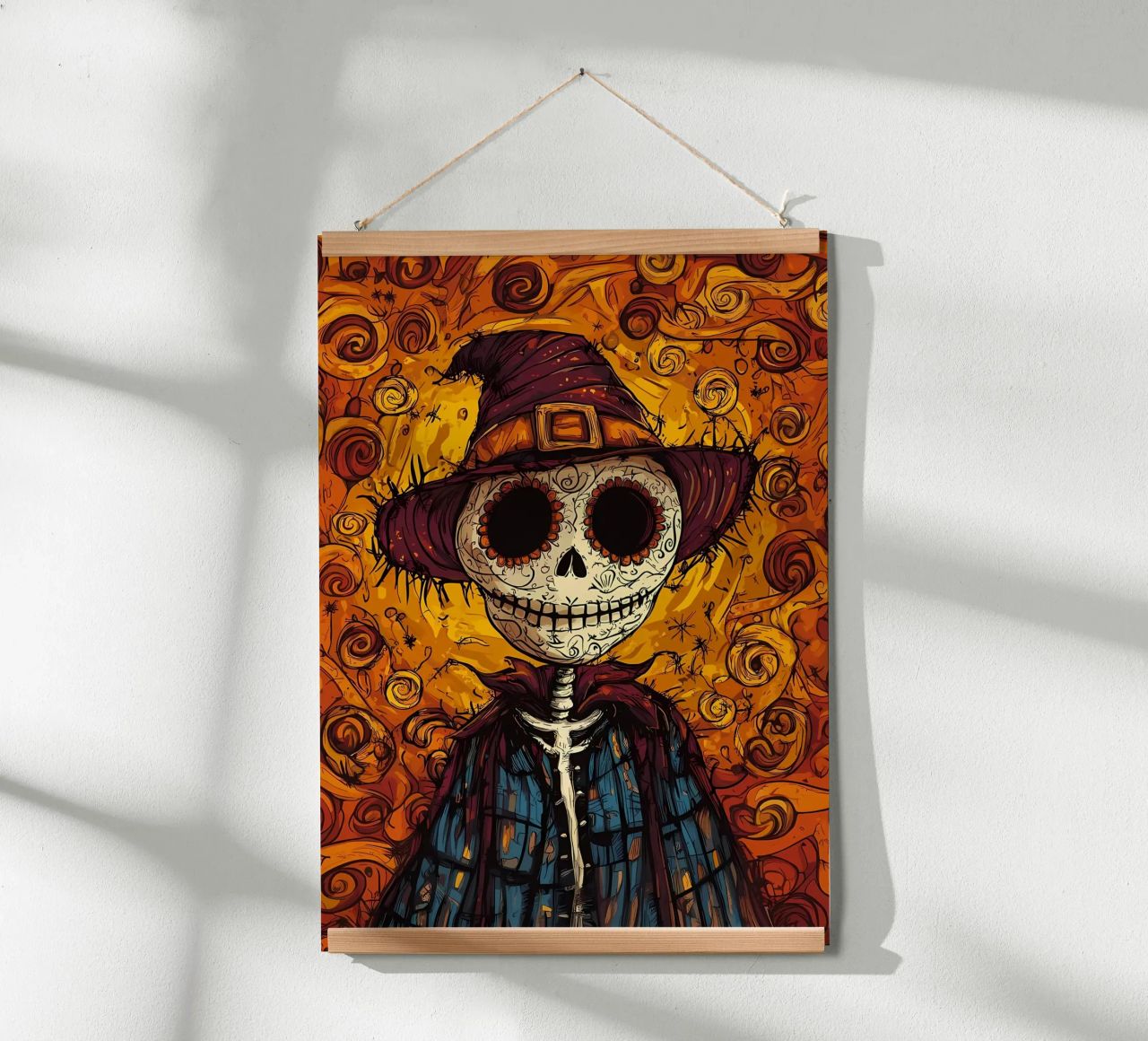 Espantapájaros Día de los Muertos hahnemühle de Caeson