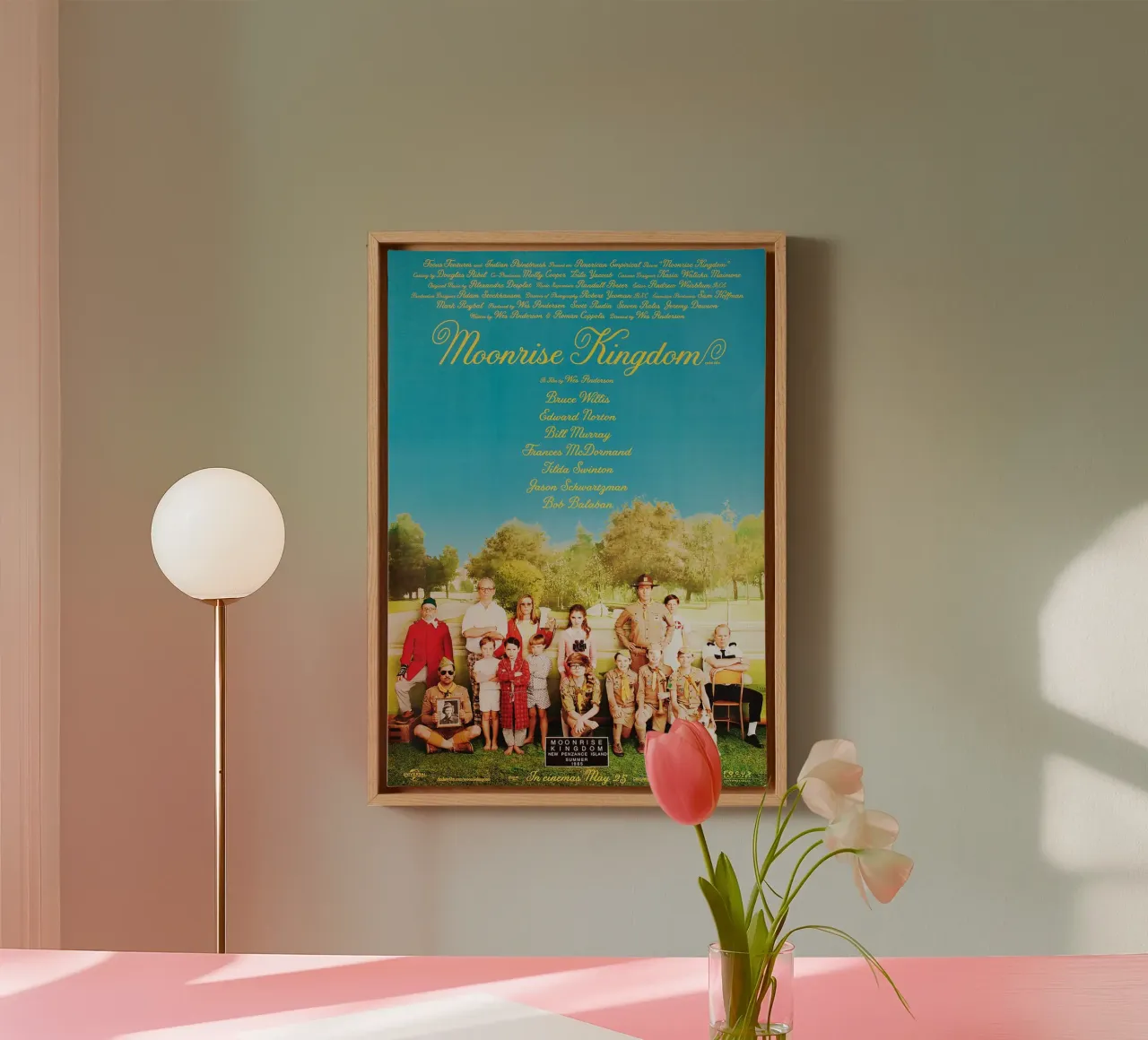 Moonrise Kingdom canvas met Baklijst van Attaboy Dsgn