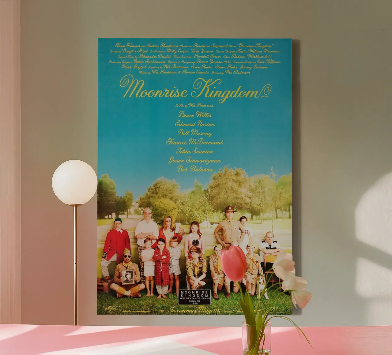 Moonrise Kingdom canvas met Baklijst van Attaboy Dsgn