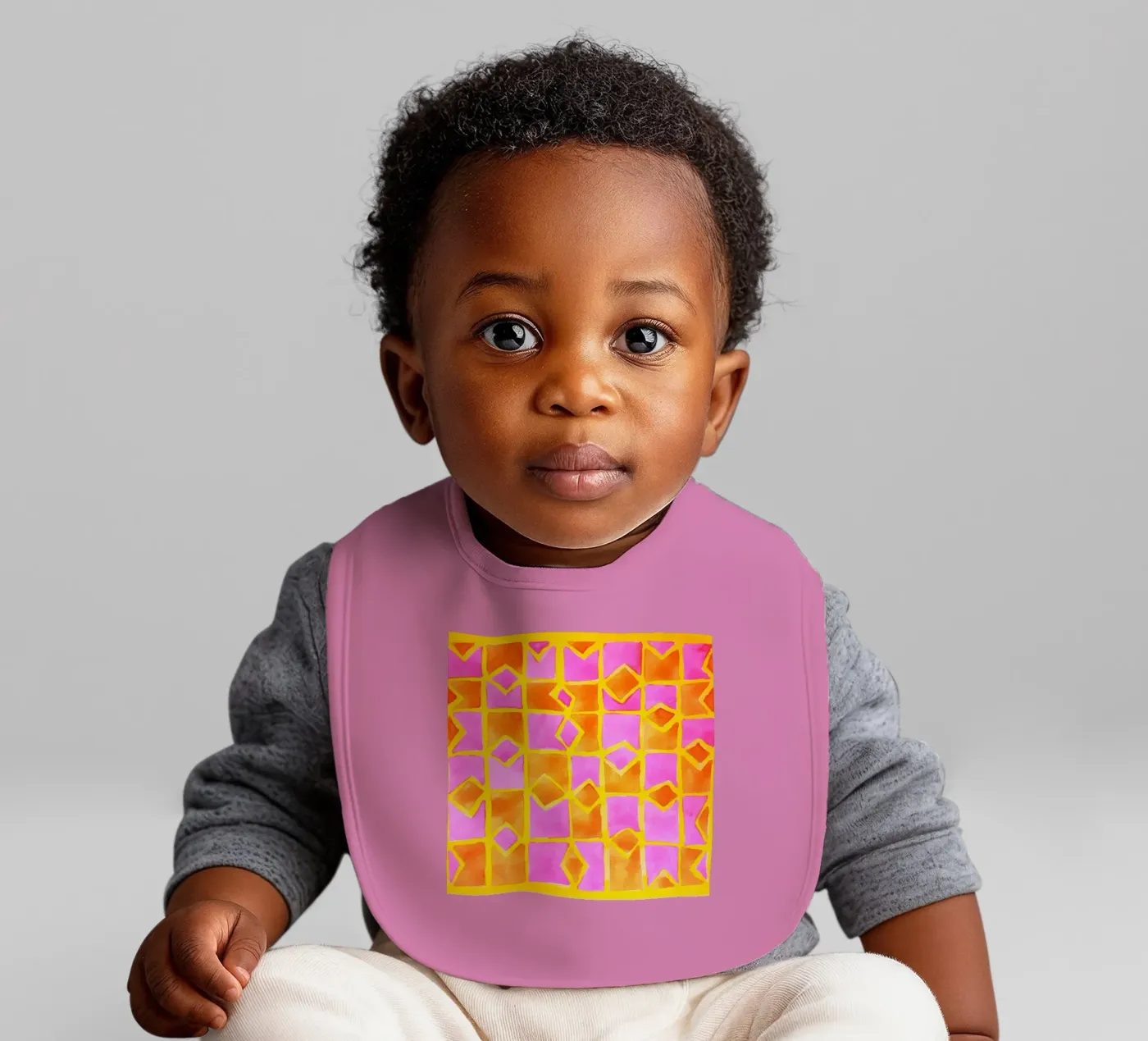 Pink abstract pattern Babylätzchen von Teresa André