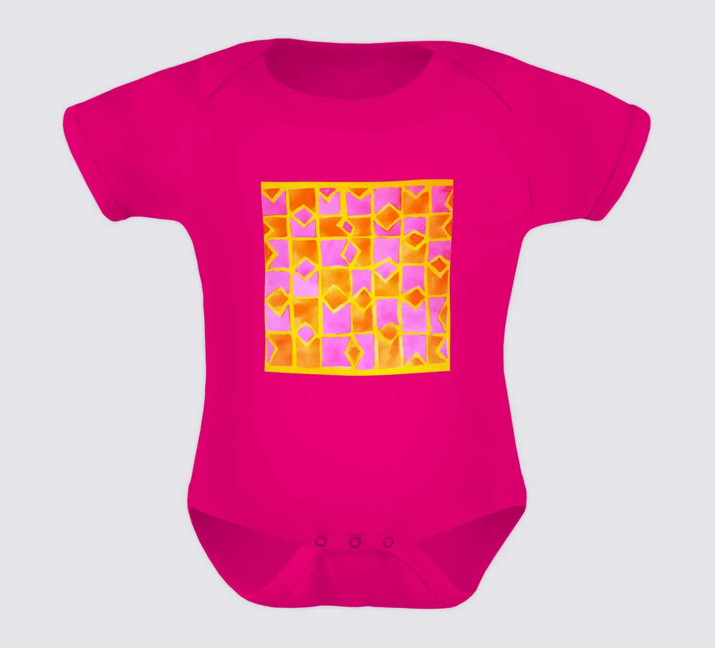 Pink abstract pattern body bébé de Teresa André