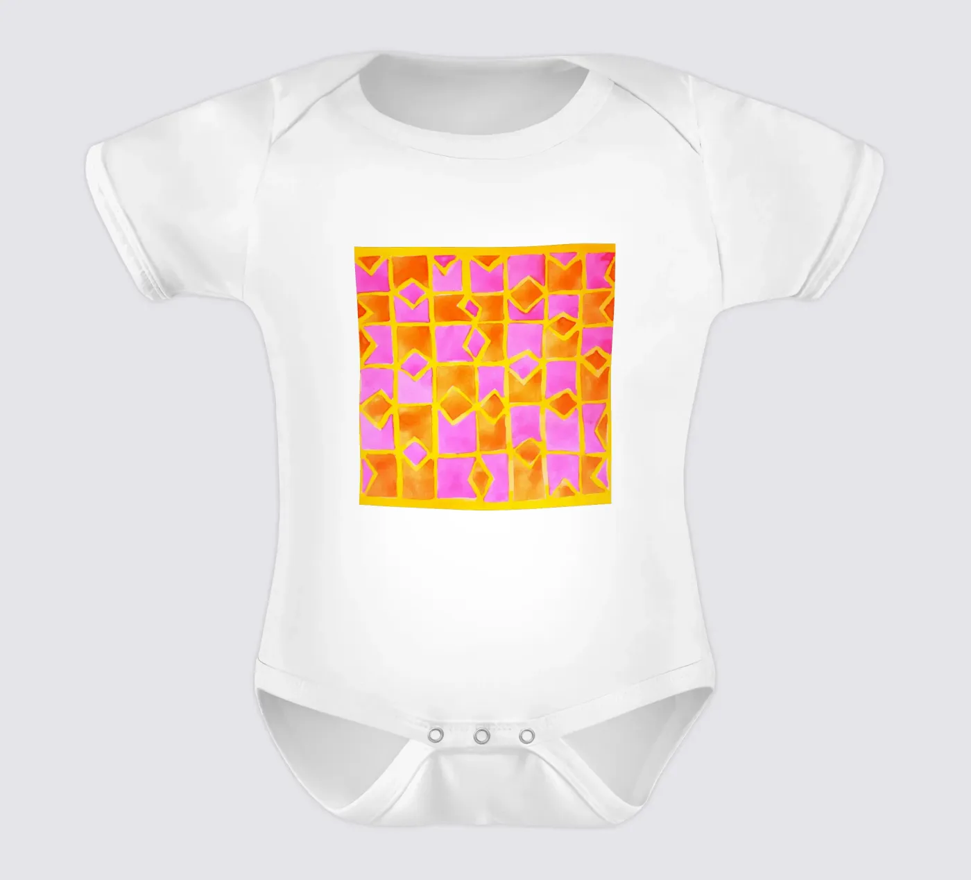 Pink abstract pattern body bébé de Teresa André