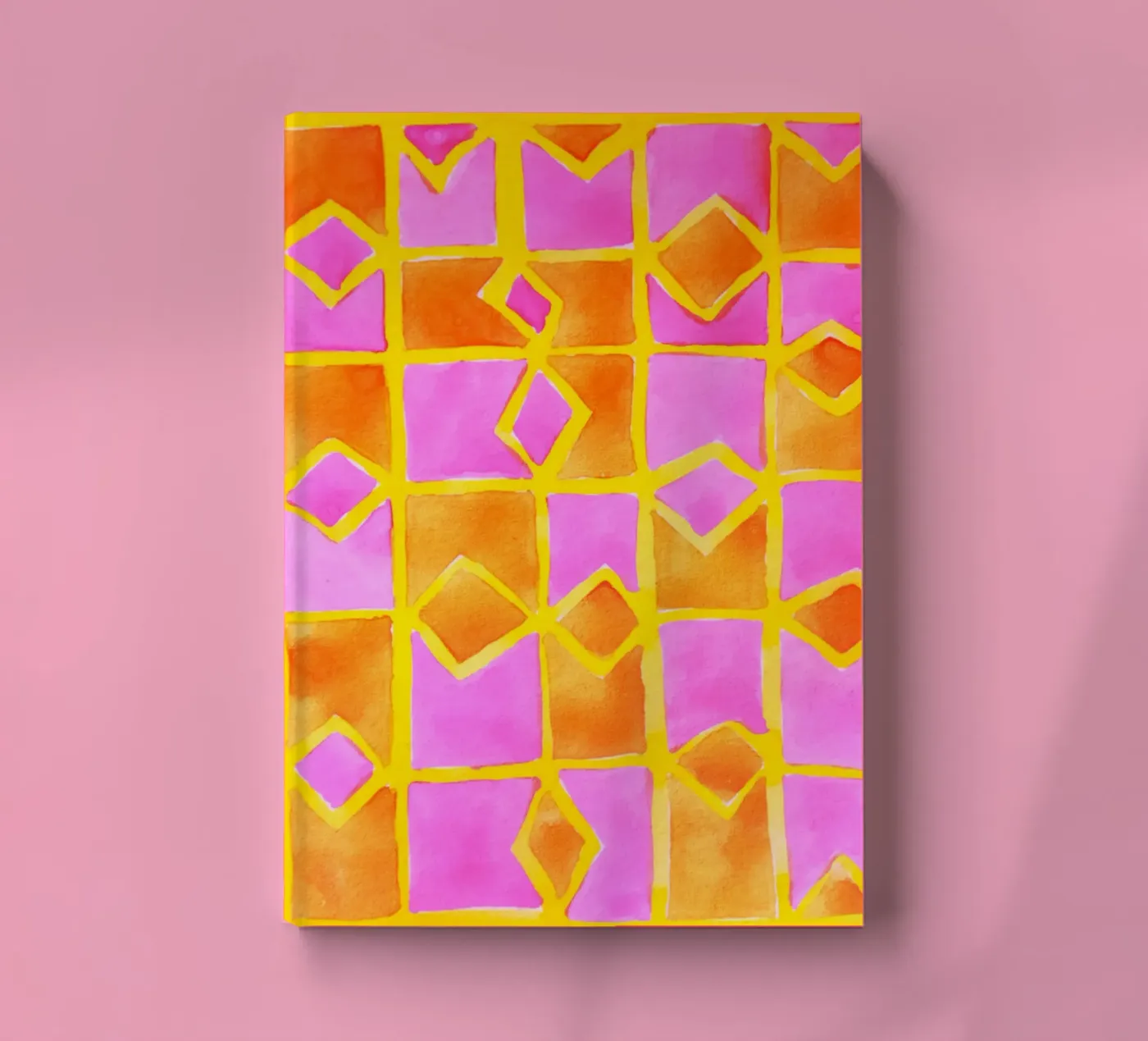 Pink abstract pattern notebook by Teresa André