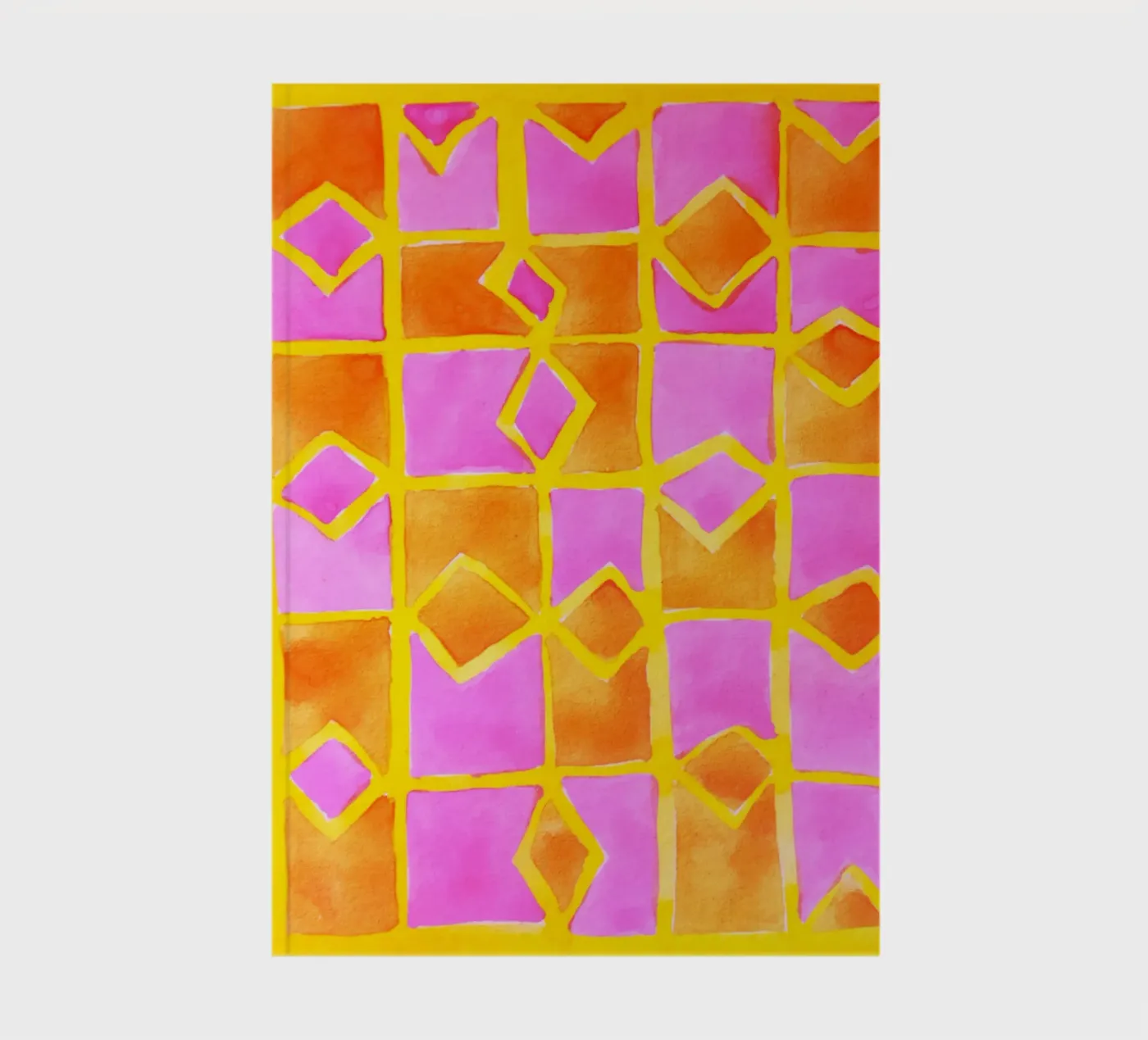 Pink abstract pattern notebook by Teresa André