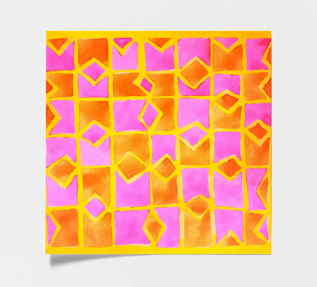 Pink abstract pattern sticker sheet by Teresa André