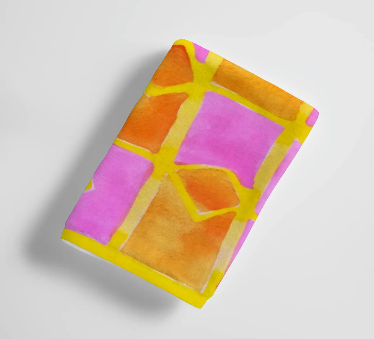 Pink abstract pattern towel by Teresa André