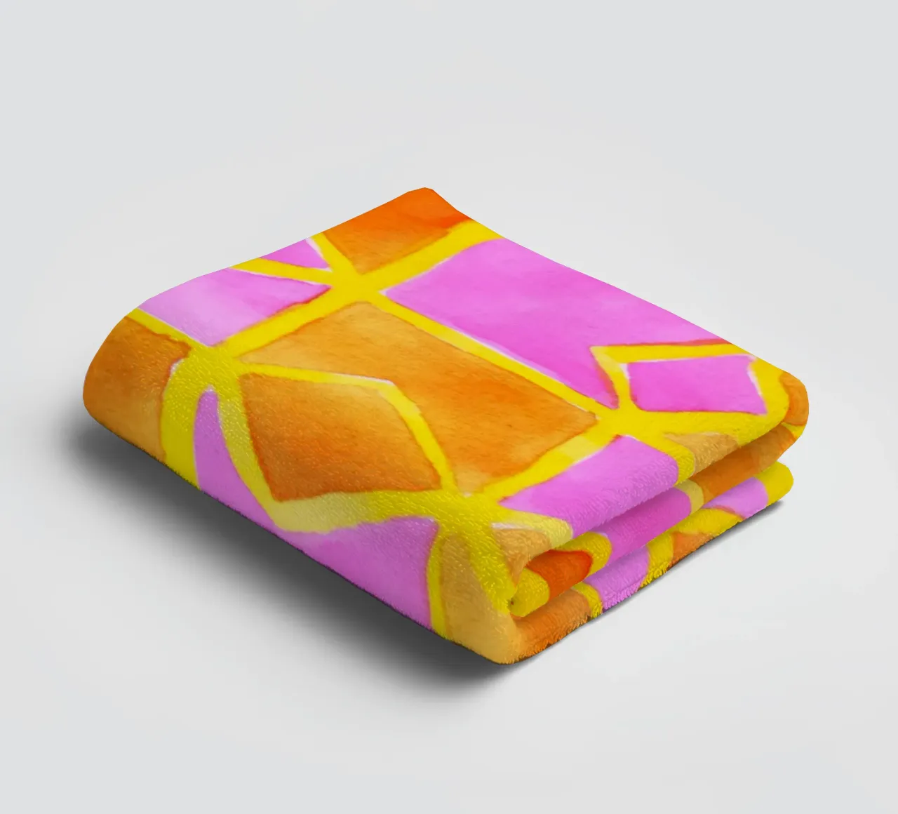 Pink abstract pattern towel by Teresa André