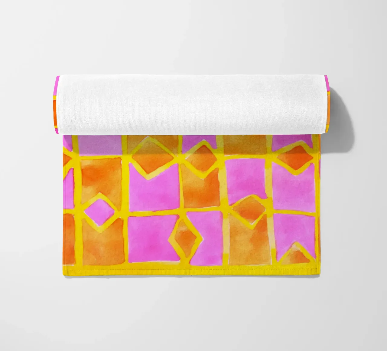 Pink abstract pattern telo mare da Teresa André