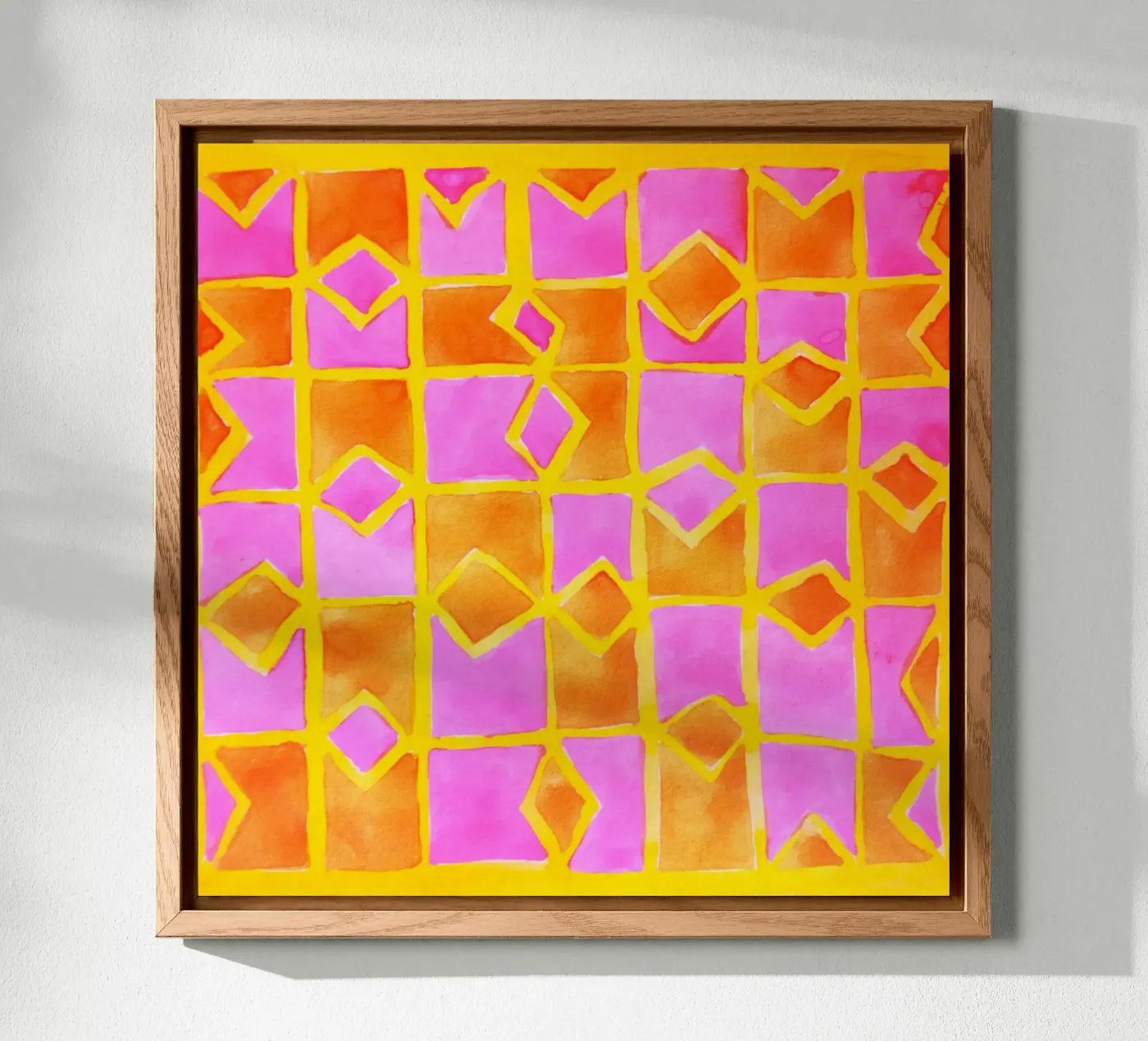 Motivo astratto rosa alluminio dibond da Teresa André