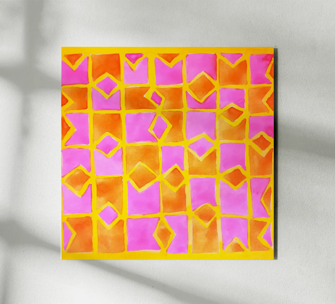 Motivo astratto rosa alluminio dibond da Teresa André