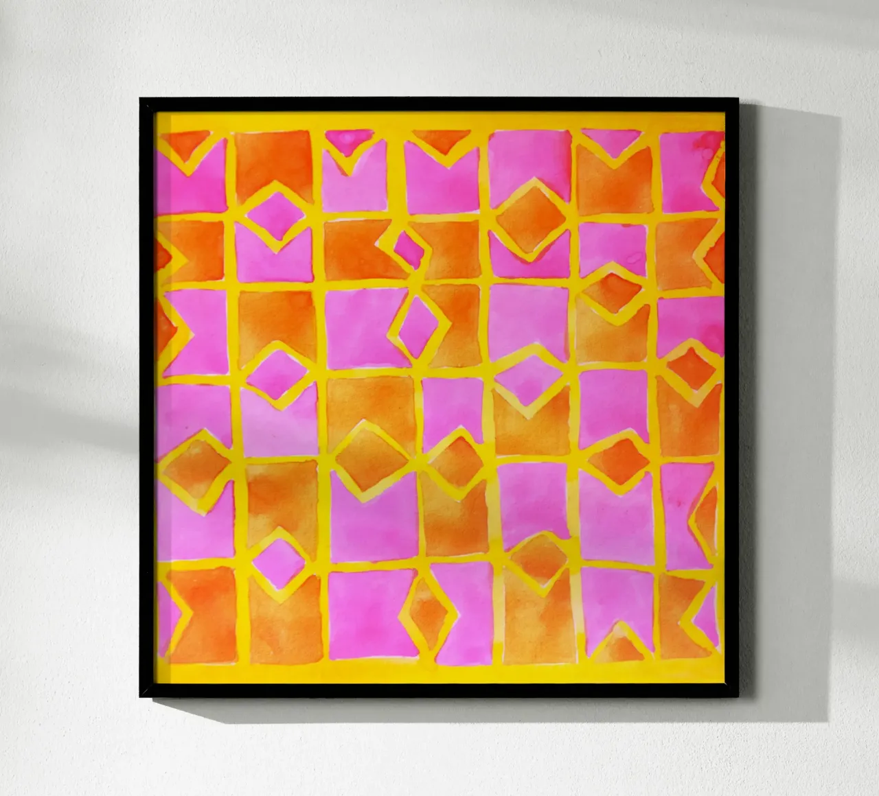 Pink abstract pattern poster van Teresa André