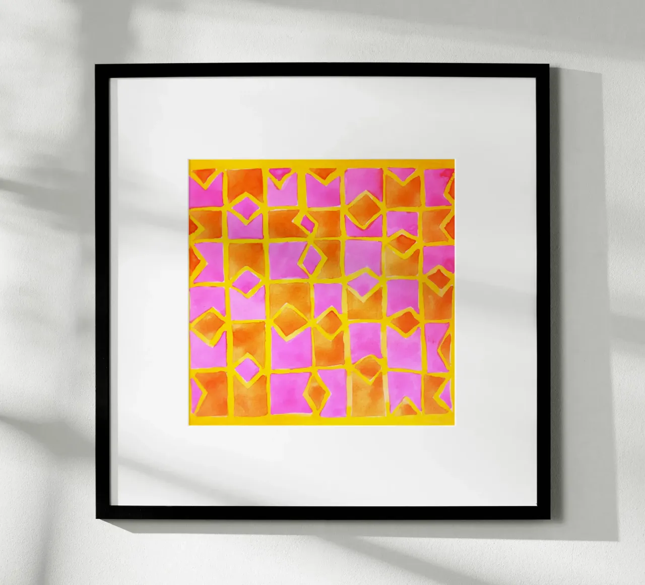 Pink abstract pattern poster van Teresa André
