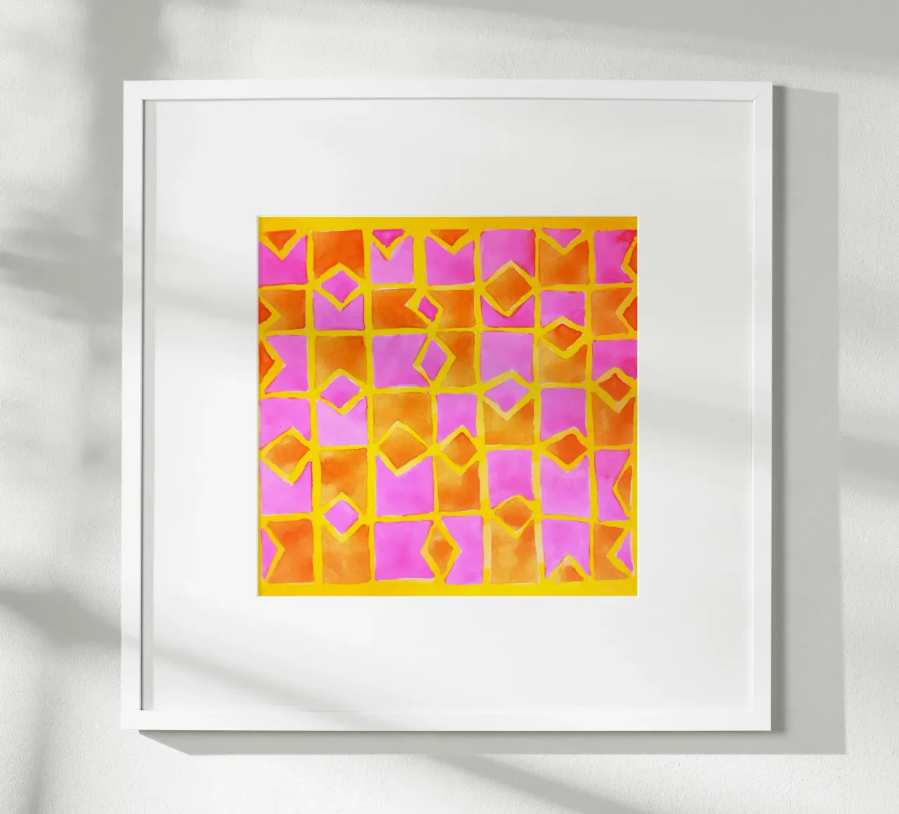 Pink abstract pattern poster van Teresa André