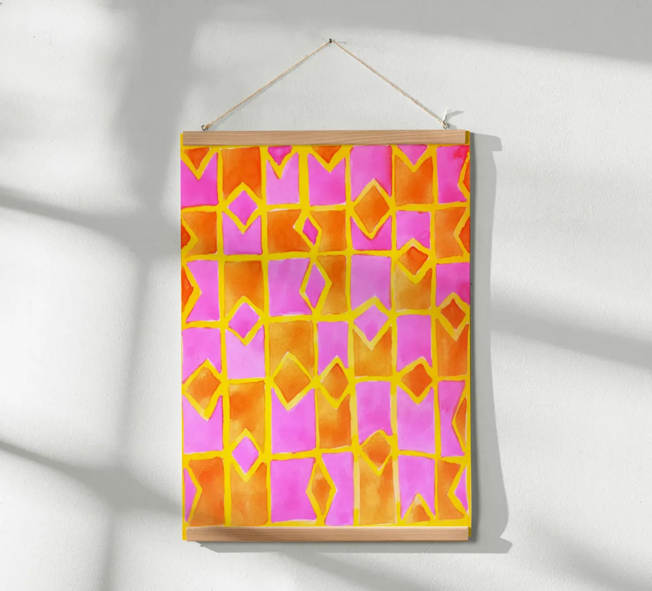 Pink abstract pattern poster van Teresa André