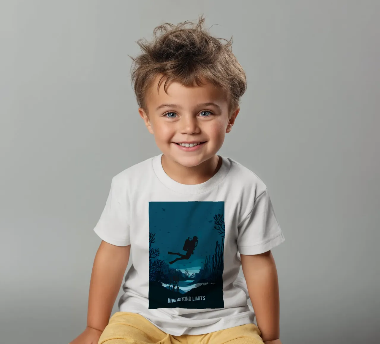 Diving kids t-shirt by Eames