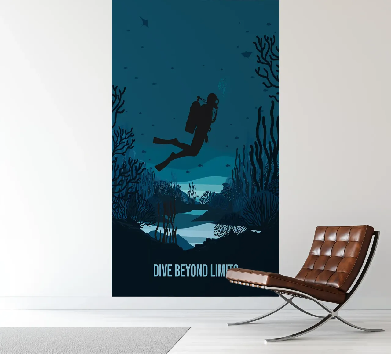 Diving fotobehang van Eames