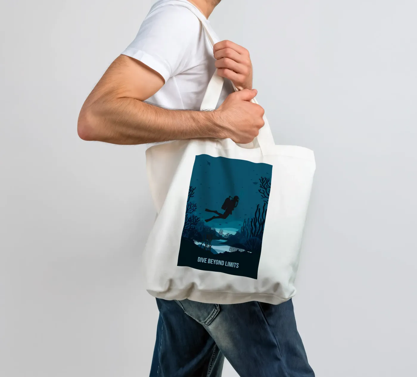 Diving tote bag by Eames