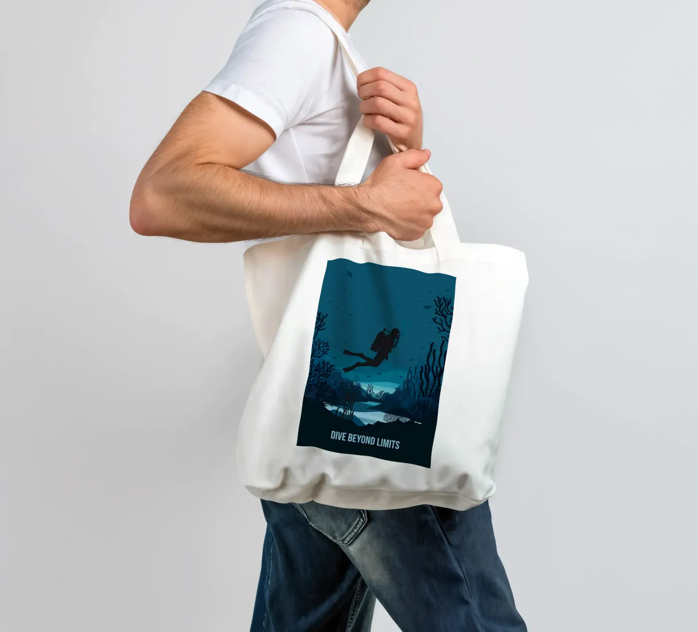 Diving tote bag by Eames