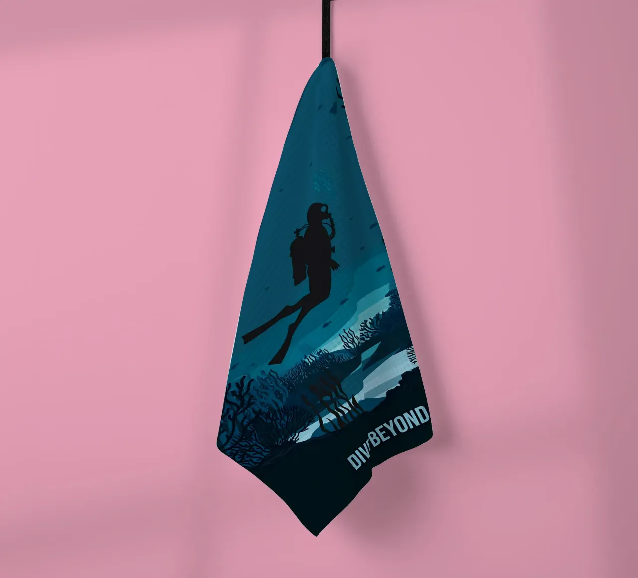 Diving tea towel by Eames