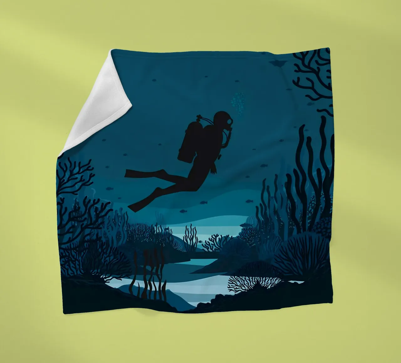 Diving fleece blanket by Eames