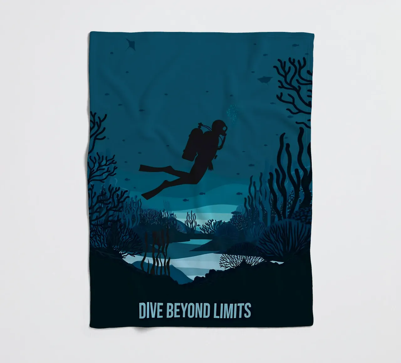 Diving fleece blanket by Eames