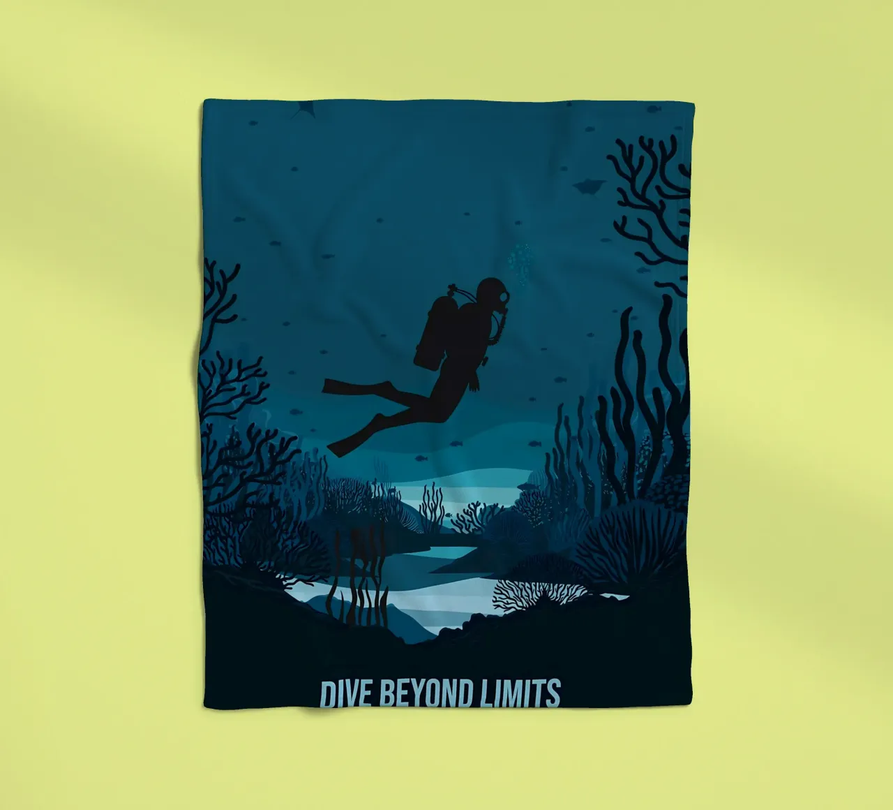 Diving fleece blanket by Eames