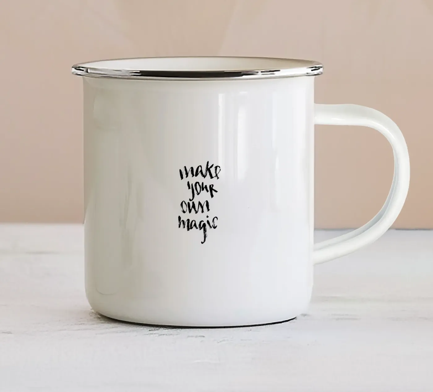 Magic enamel mug by Brushmeetspaper